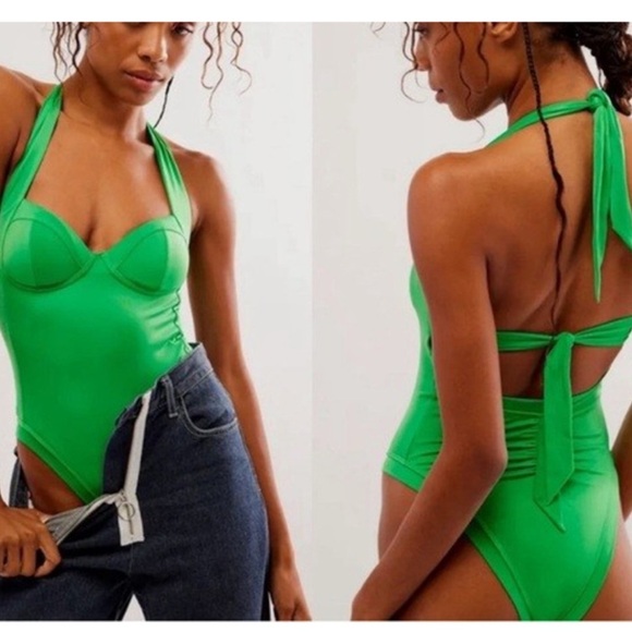 NWT We Are Hah Pull Through One Piece Swimsuit Size Medium - Picture 2 of 10